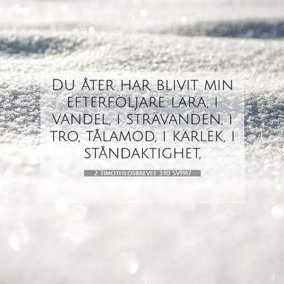 Picture 07 - 2 Timotheosbrevet 3:10 SV1917 - Du åter har blivit min efterföljare lära, i - Bible Verse Picture