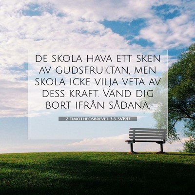Picture 07 - 2 Timotheosbrevet 3:5 SV1917 - de skola hava ett sken av gudsfruktan, men skola - Bible Verse Picture