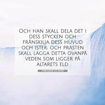 Picture 07 - 3 Mosebok 1:12 SV1917 - Och han skall dela det i dess stycken och - Bible Verse Picture