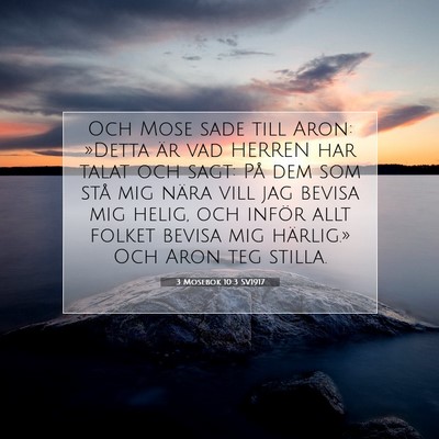 Picture 07 - 3 Mosebok 10:3 SV1917 - Och Mose sade till Aron: »Detta är vad HERREN - Bible Verse Picture