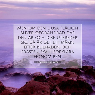 Picture 07 - 3 Mosebok 13:23 SV1917 - Men om den ljusa fläcken bliver oförändrad - Bible Verse Picture