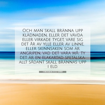 Picture 07 - 3 Mosebok 13:52 SV1917 - Och man skall bränna upp klädnaden, eller det - Bible Verse Picture