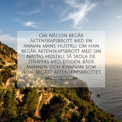 Picture 07 - 3 Mosebok 20:10 SV1917 - Om någon begår äktenskapsbrott med en annan - Bible Verse Picture
