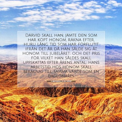 Picture 07 - 3 Mosebok 25:50 SV1917 - Därvid skall han, jämte den som har köpt - Bible Verse Picture