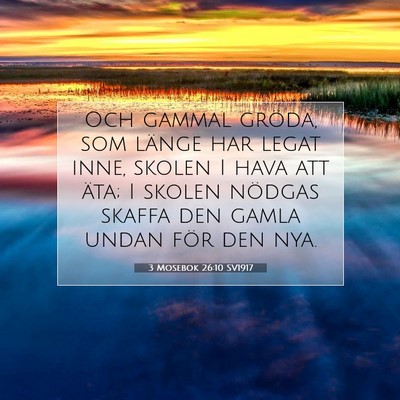 Picture 07 - 3 Mosebok 26:10 SV1917 - Och gammal gröda, som länge har legat inne, - Bible Verse Picture