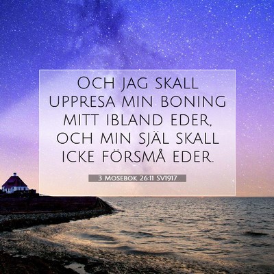 Picture 07 - 3 Mosebok 26:11 SV1917 - Och jag skall uppresa min boning mitt ibland - Bible Verse Picture