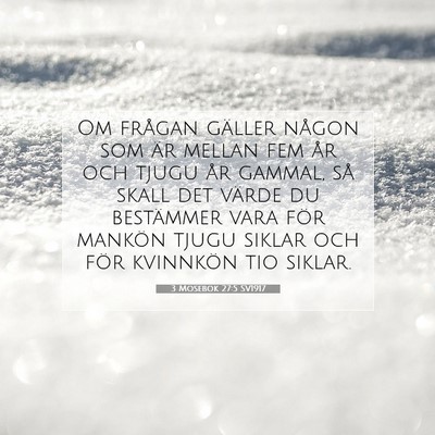 Picture 07 - 3 Mosebok 27:5 SV1917 - Om frågan gäller någon som är mellan fem år - Bible Verse Picture