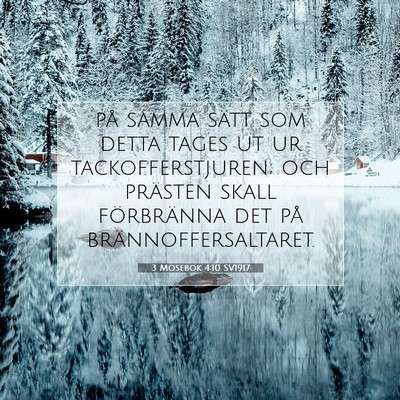 Picture 07 - 3 Mosebok 4:10 SV1917 - på samma sätt som detta tages ut ur - Bible Verse Picture