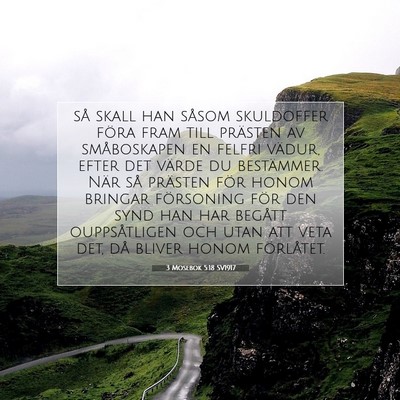 Picture 07 - 3 Mosebok 5:18 SV1917 - så skall han såsom skuldoffer föra fram till - Bible Verse Picture