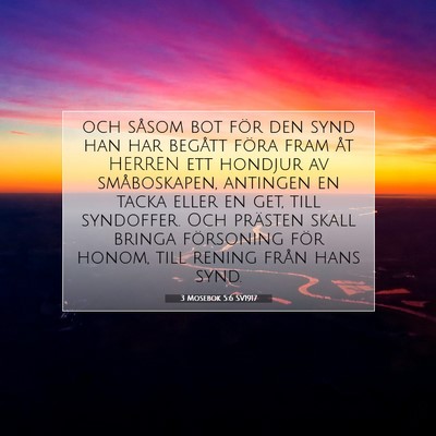 Picture 07 - 3 Mosebok 5:6 SV1917 - och såsom bot för den synd han har begått - Bible Verse Picture