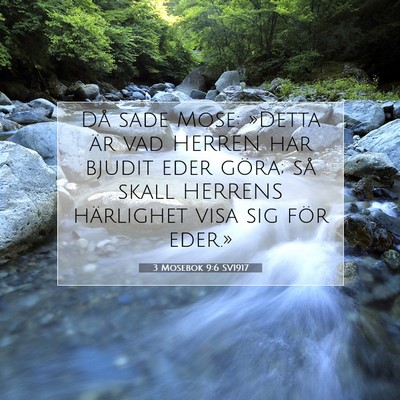 Picture 07 - 3 Mosebok 9:6 SV1917 - Då sade Mose: »Detta är vad HERREN har bjudit - Bible Verse Picture