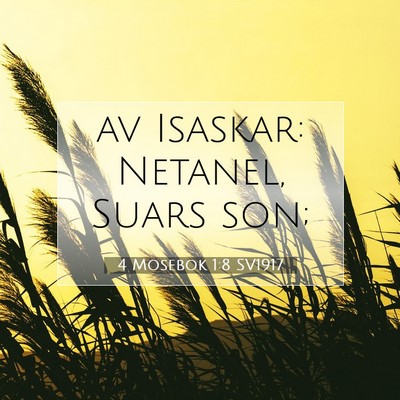 Picture 07 - 4 Mosebok 1:8 SV1917 - av Isaskar: Netanel, Suars - Bible Verse Picture