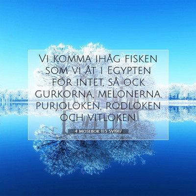 Picture 07 - 4 Mosebok 11:5 SV1917 - Vi komma ihåg fisken som vi åt i Egypten för - Bible Verse Picture