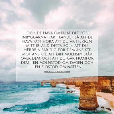 Picture 07 - 4 Mosebok 14:14 SV1917 - och de hava omtalat det för inbyggarna här i - Bible Verse Picture