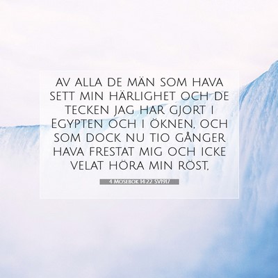 Picture 07 - 4 Mosebok 14:22 SV1917 - av alla de män som hava sett min härlighet och - Bible Verse Picture