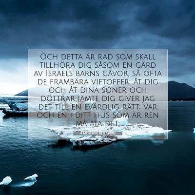 Picture 07 - 4 Mosebok 18:11 SV1917 - Och detta är rad som skall tillhöra dig såsom - Bible Verse Picture