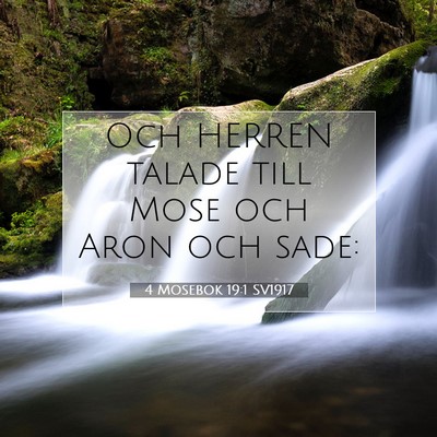 Picture 07 - 4 Mosebok 19:1 SV1917 - Och HERREN talade till Mose och Aron och - Bible Verse Picture