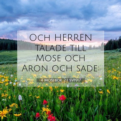 Picture 07 - 4 Mosebok 2:1 SV1917 - Och HERREN talade till Mose och Aron och - Bible Verse Picture