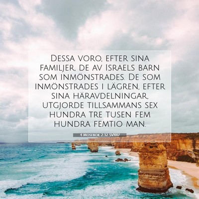 Picture 07 - 4 Mosebok 2:32 SV1917 - Dessa voro, efter sina familjer, de av Israels - Bible Verse Picture