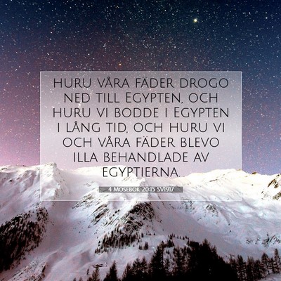 Picture 07 - 4 Mosebok 20:15 SV1917 - huru våra fäder drogo ned till Egypten, och - Bible Verse Picture