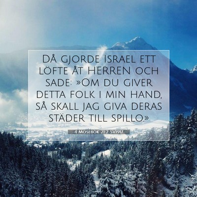 Picture 07 - 4 Mosebok 21:2 SV1917 - Då gjorde Israel ett löfte åt HERREN och sade: - Bible Verse Picture