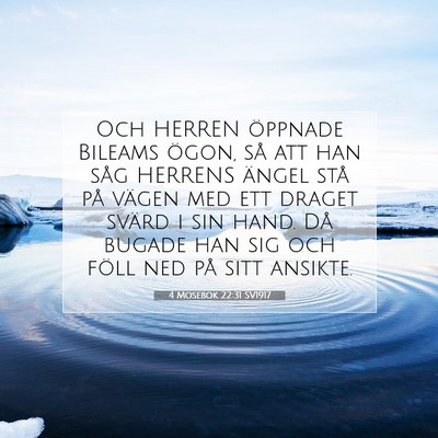 Picture 07 - 4 Mosebok 22:31 SV1917 - Och HERREN öppnade Bileams ögon, så att han - Bible Verse Picture