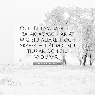 Picture 07 - 4 Mosebok 23:1 SV1917 - Och Bileam sade till Balak: »Bygg här åt mig - Bible Verse Picture