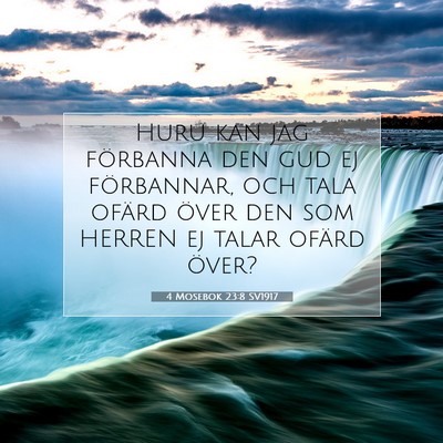 Picture 07 - 4 Mosebok 23:8 SV1917 - Huru kan jag förbanna den gud ej förbannar, och - Bible Verse Picture