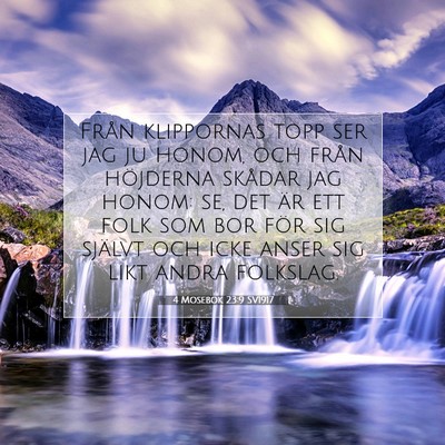 Picture 07 - 4 Mosebok 23:9 SV1917 - Från klippornas topp ser jag ju honom, och från - Bible Verse Picture