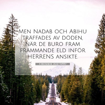 Picture 07 - 4 Mosebok 26:61 SV1917 - Men Nadab och Abihu träffades av döden, när de - Bible Verse Picture