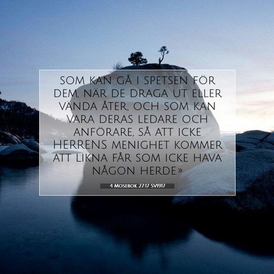 Picture 07 - 4 Mosebok 27:17 SV1917 - som kan gå i spetsen för dem, när de draga ut - Bible Verse Picture