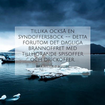 Picture 07 - 4 Mosebok 29:28 SV1917 - tillika också en syndoffersbock -- detta - Bible Verse Picture