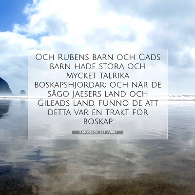 Picture 07 - 4 Mosebok 32:1 SV1917 - Och Rubens barn och Gads barn hade stora och - Bible Verse Picture