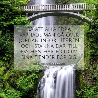 Picture 07 - 4 Mosebok 32:21 SV1917 - så att alla edra väpnade män gå över Jordan - Bible Verse Picture
