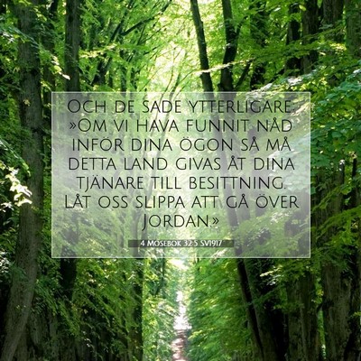 Picture 07 - 4 Mosebok 32:5 SV1917 - Och de sade ytterligare: »Om vi hava funnit nåd - Bible Verse Picture