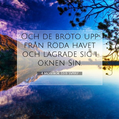 Picture 07 - 4 Mosebok 33:11 SV1917 - Och de bröto upp från Röda havet och lägrade - Bible Verse Picture
