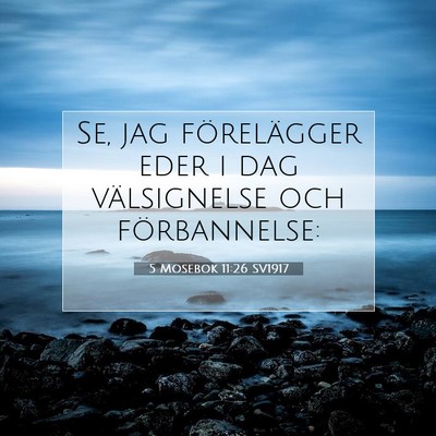 Picture 07 - 5 Mosebok 11:26 SV1917 - Se, jag förelägger eder i dag välsignelse och - Bible Verse Picture