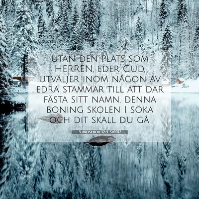 Picture 07 - 5 Mosebok 12:5 SV1917 - utan den plats som HERREN, eder Gud, utväljer - Bible Verse Picture