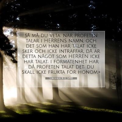 Picture 07 - 5 Mosebok 18:22 SV1917 - så må du veta: när profeten talar i HERRENS - Bible Verse Picture