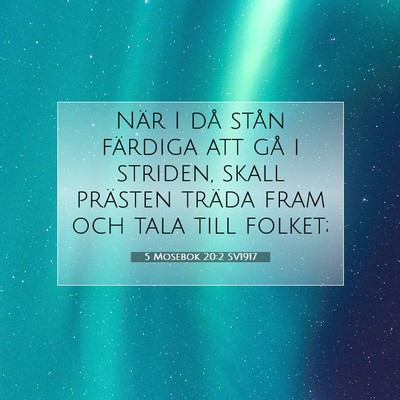 Picture 07 - 5 Mosebok 20:2 SV1917 - När I då stån färdiga att gå i striden, - Bible Verse Picture