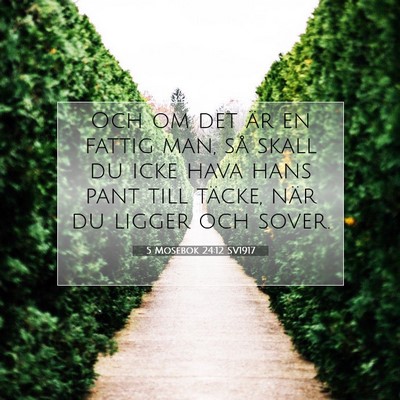Picture 07 - 5 Mosebok 24:12 SV1917 - Och om det är en fattig man, så skall du icke - Bible Verse Picture