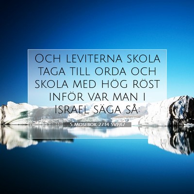 Picture 07 - 5 Mosebok 27:14 SV1917 - Och leviterna skola taga till orda och skola med - Bible Verse Picture