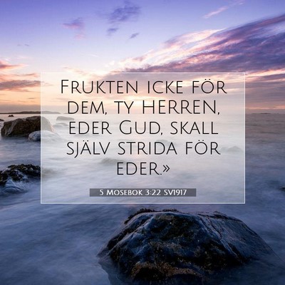 Picture 07 - 5 Mosebok 3:22 SV1917 - Frukten icke för dem, ty HERREN, eder Gud, skall - Bible Verse Picture