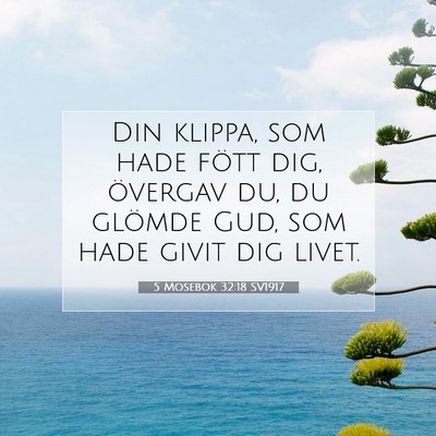 Picture 07 - 5 Mosebok 32:18 SV1917 - Din klippa, som hade fött dig, övergav du, du - Bible Verse Picture