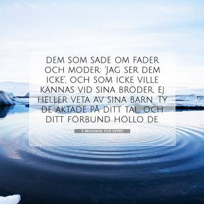 Picture 07 - 5 Mosebok 33:9 SV1917 - dem som sade om fader och moder: 'Jag ser dem - Bible Verse Picture