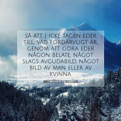 Picture 07 - 5 Mosebok 4:16 SV1917 - så att I icke tagen eder till, vad fördärvligt - Bible Verse Picture