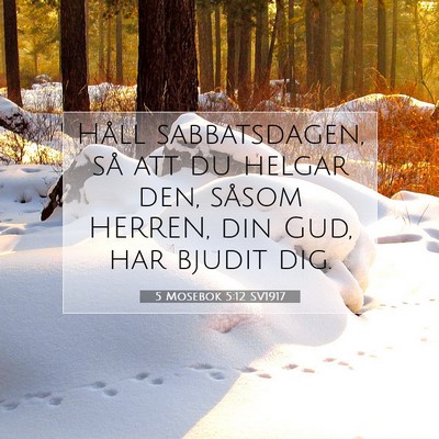 Picture 07 - 5 Mosebok 5:12 SV1917 - Håll sabbatsdagen, så att du helgar den, såsom - Bible Verse Picture
