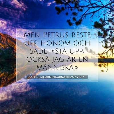 Picture 07 - Apostlagärningarna 10:26 SV1917 - Men Petrus reste upp honom och sade: »Stå upp; - Bible Verse Picture
