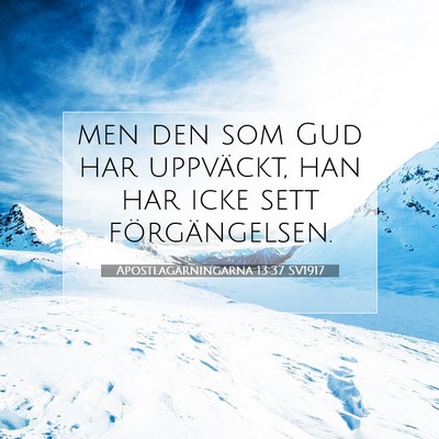 Picture 07 - Apostlagärningarna 13:37 SV1917 - men den som Gud har uppväckt, han har icke sett - Bible Verse Picture