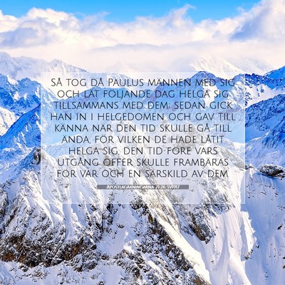 Picture 07 - Apostlagärningarna 21:26 SV1917 - Så tog då Paulus männen med sig och lät - Bible Verse Picture